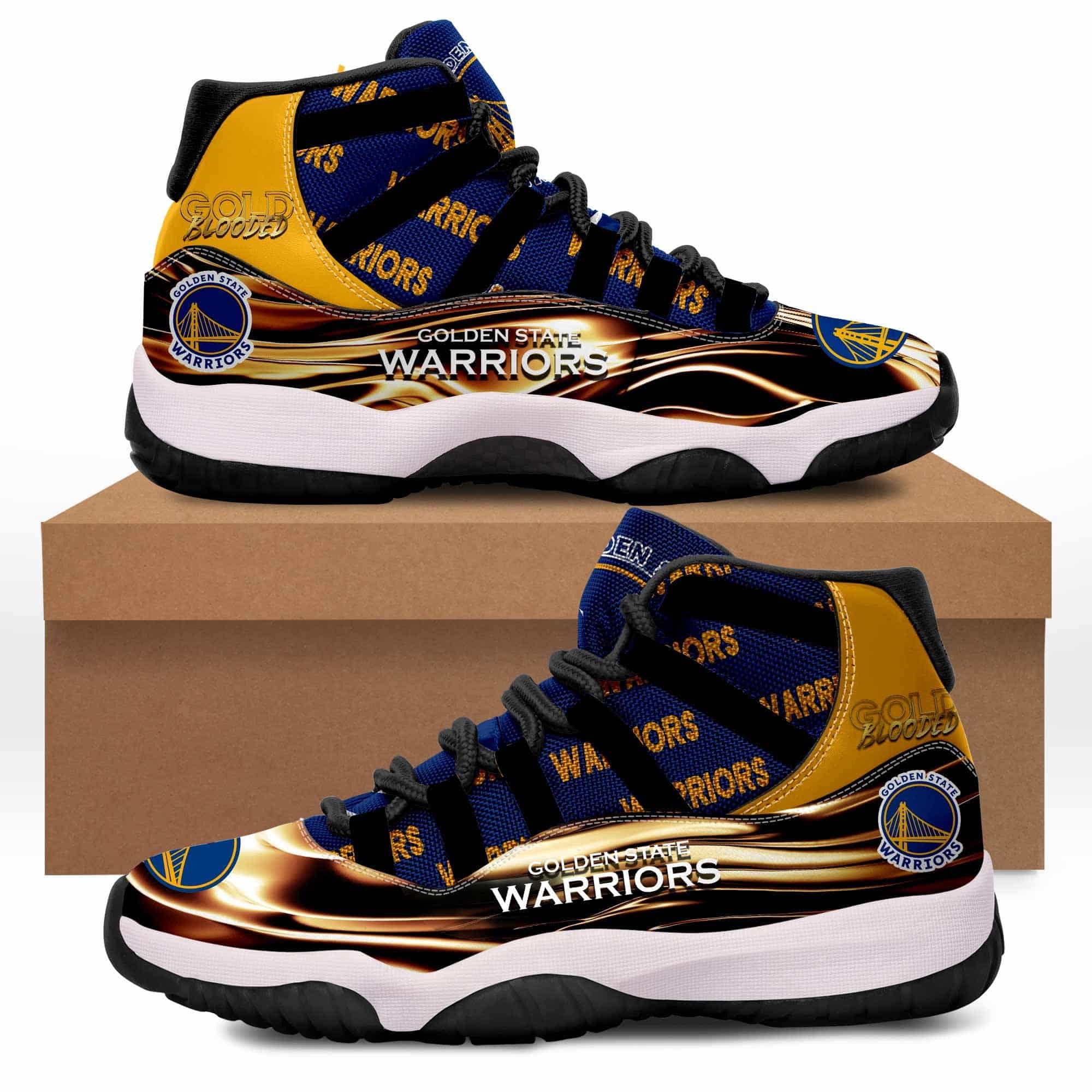 Golden State Warriors Champions Air Jordan 11 Sneaker Shoes
