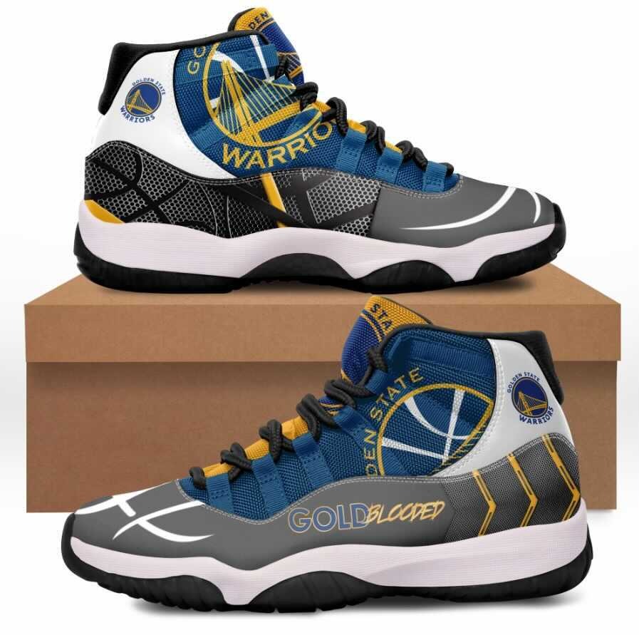 Golden State Warriors Retro Air Jordan 11 Sneaker Shoes