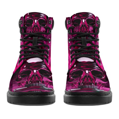 Skull Bullet Pink Timberland Boots 1