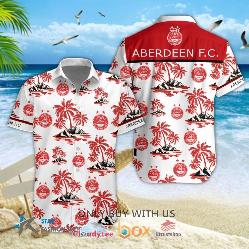 aberdeen f c short sleeve hawaiian shirt short 1 77633