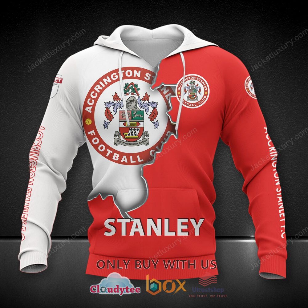 accrington stanley football club white red 3d shirt hoodie 2 38632