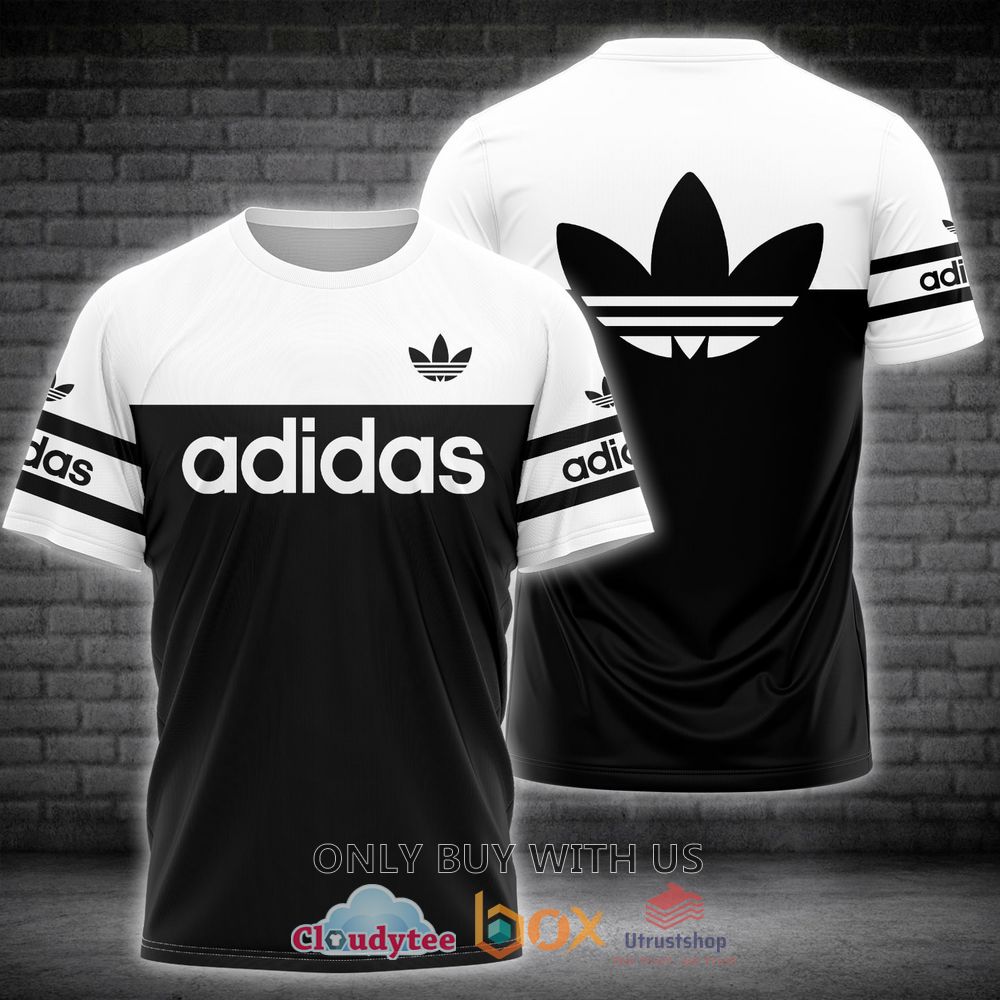 adidas black white logo 3d t shirt 1 96767
