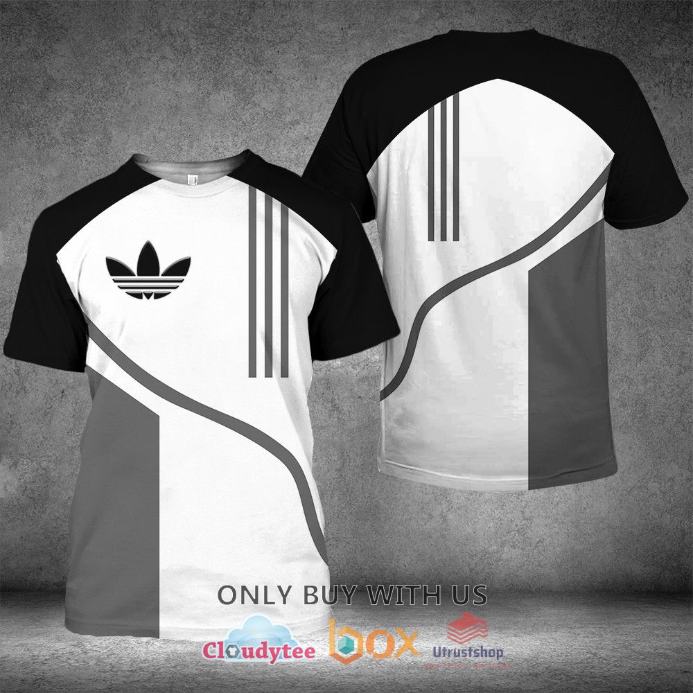 adidas company grey white stripes 3d t shirt 1 48898