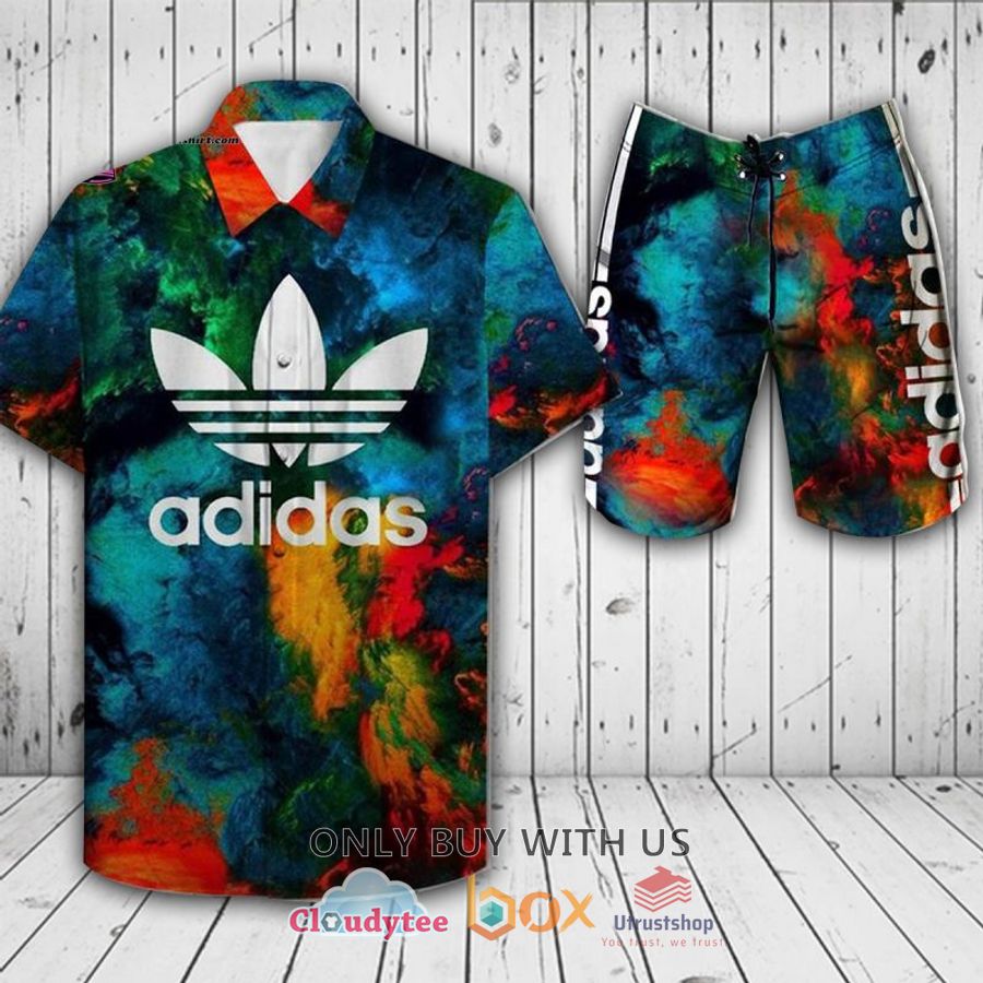 adidas ltd ag pattern color hawaiian shirt short 1 61896