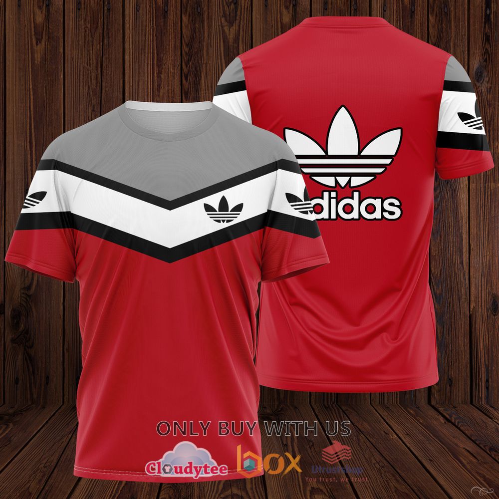 adidas red white grey 3d t shirt 1 42951