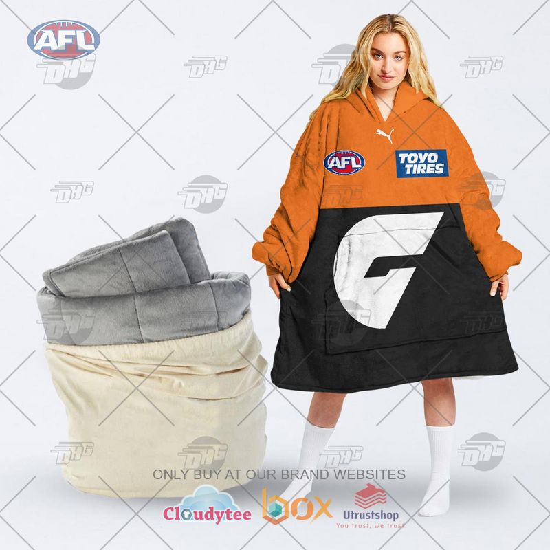 afl greater western sydney giants personalised fleece hoodie blanket 1 31633
