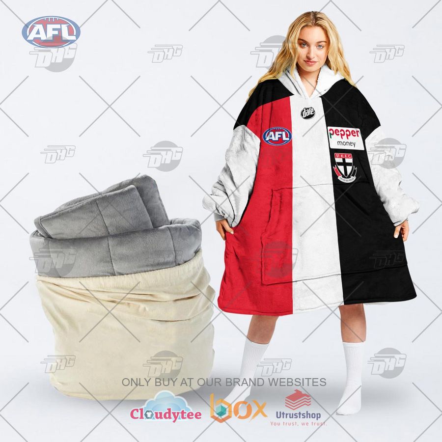 afl st kilda football club personalized fleece hoodie blanket 1 78871