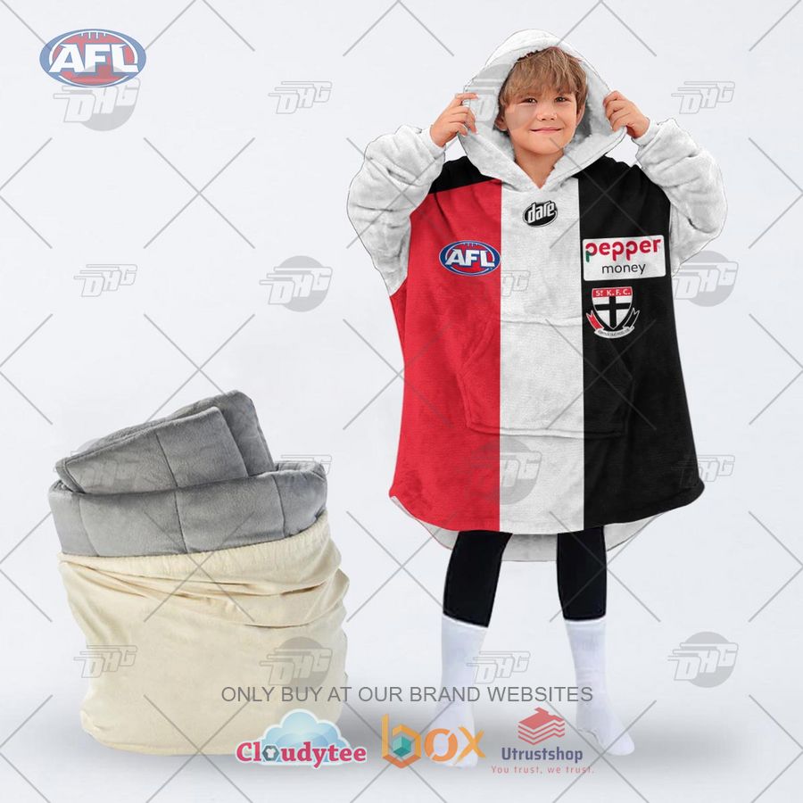 afl st kilda football club personalized fleece hoodie blanket 2 89886