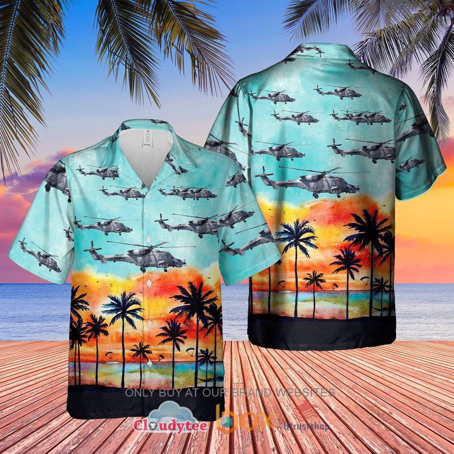 agustawestland aw159 wildcat pattern blue hawaiian shirt 1 93582