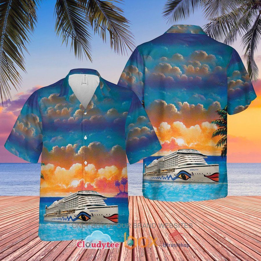 aida cruises blue hawaiian shirt 1 19743