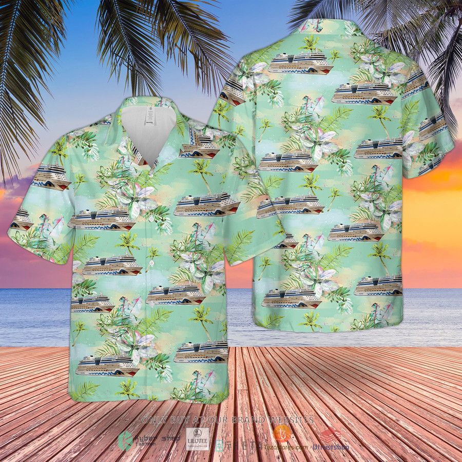 aida cruises short sleeve hawaiian shirt 1 15788