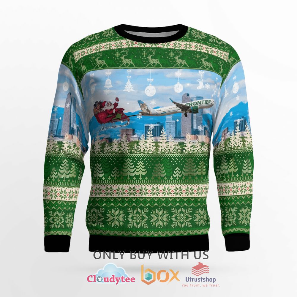 airbus a321 211 with santa over denver christmas sweater 2 60815