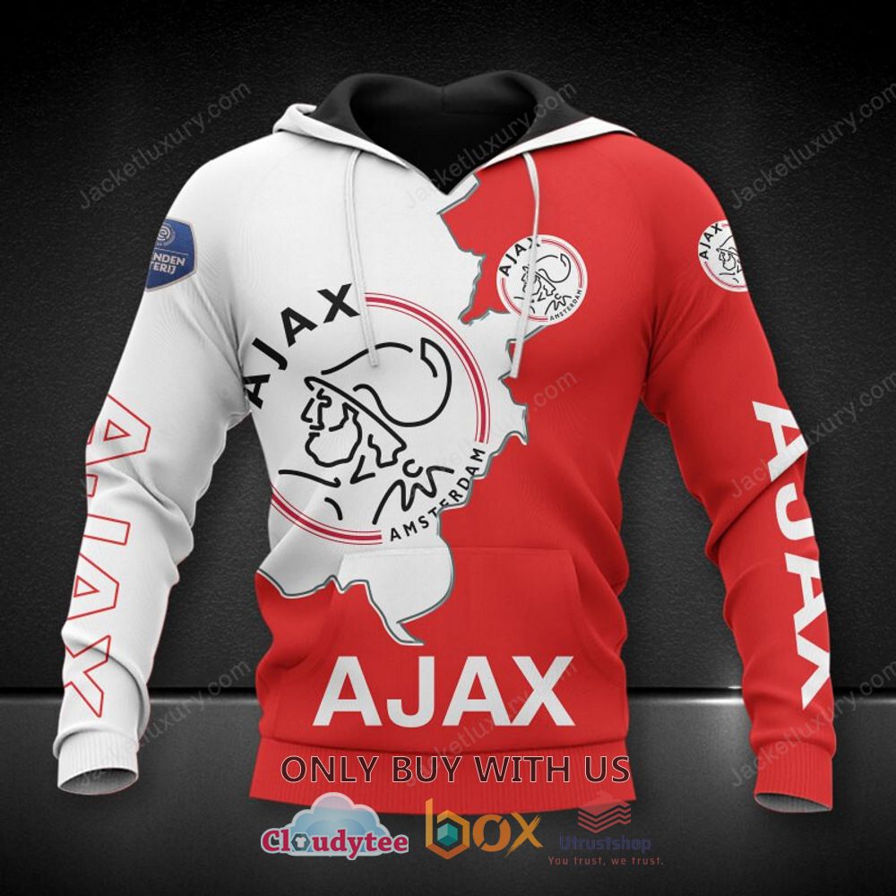 ajax amsterdam football club red white 3d hoodie shirt 1 37954