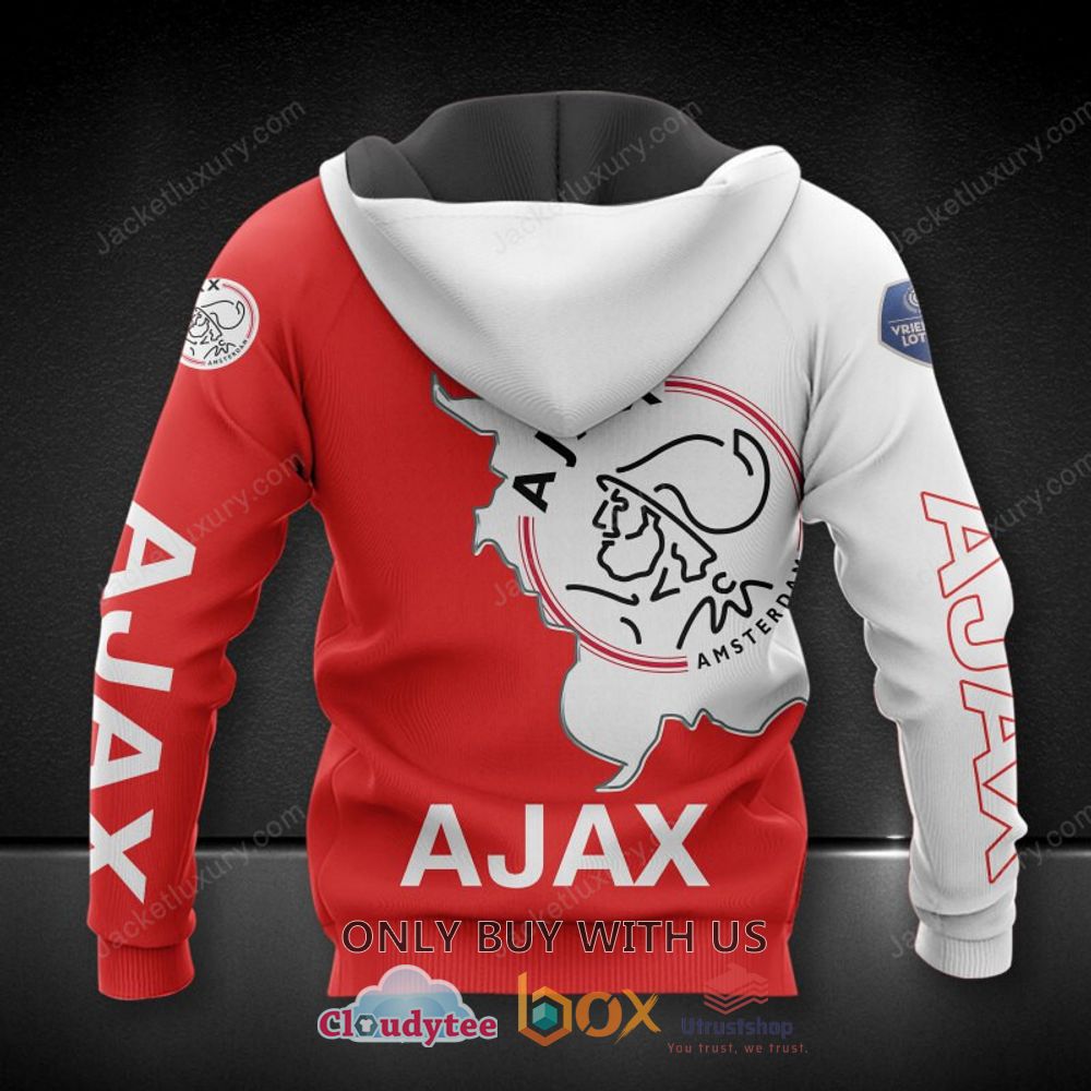 ajax amsterdam football club red white 3d hoodie shirt 2 31037