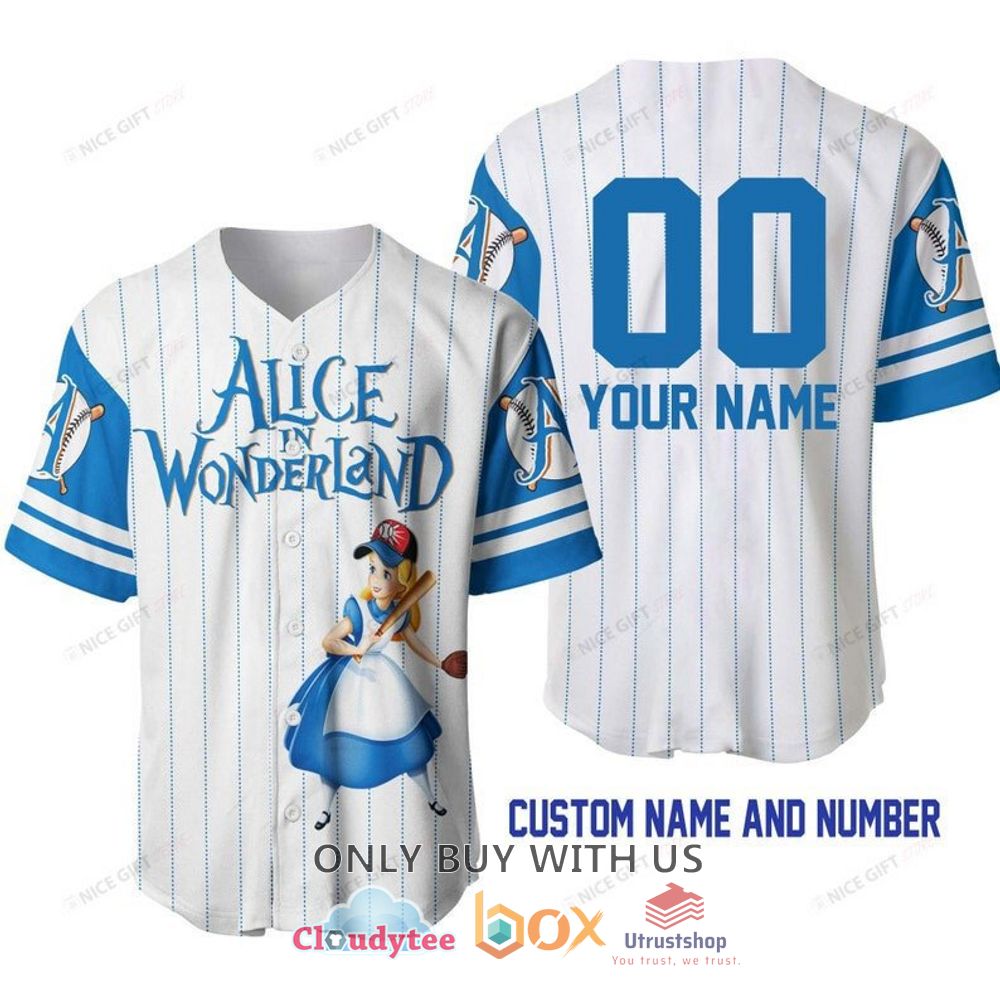 alice in wonderland personalized play baseball jersey shirt 1 73189