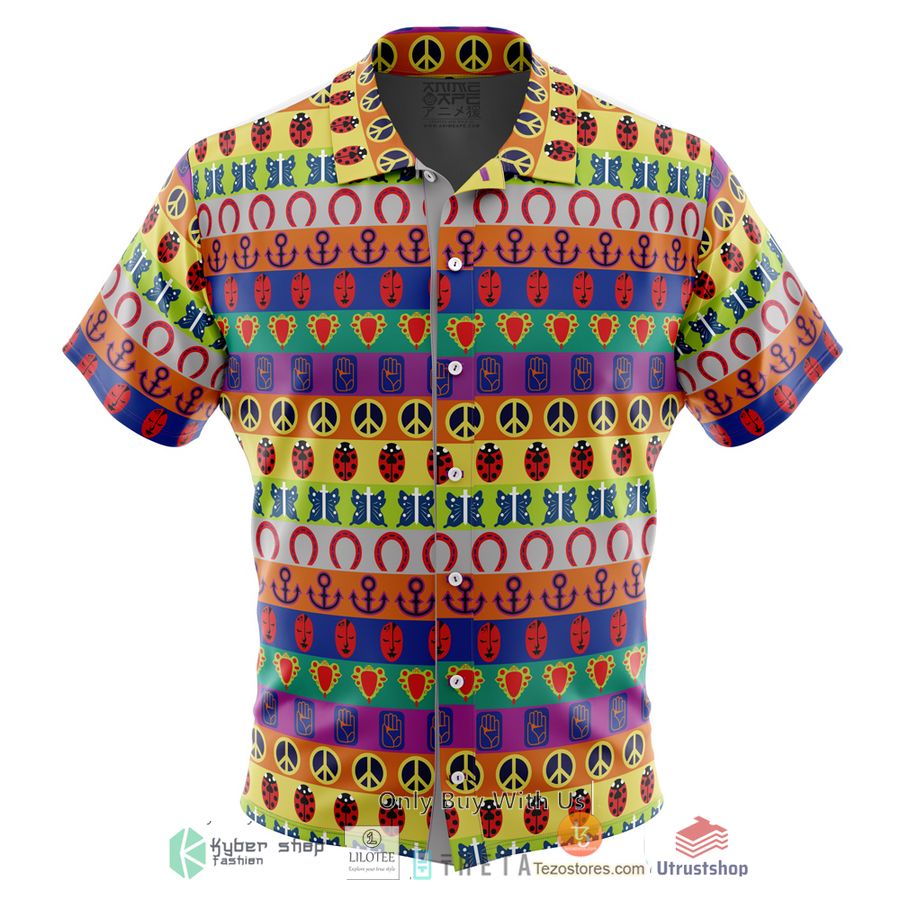 all symbols pattern jojos bizarre adventure short sleeve hawaiian shirt 1 16738