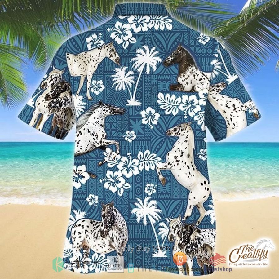 appaloosa horse blue tribal pattern hawaiian shirt 2 65405