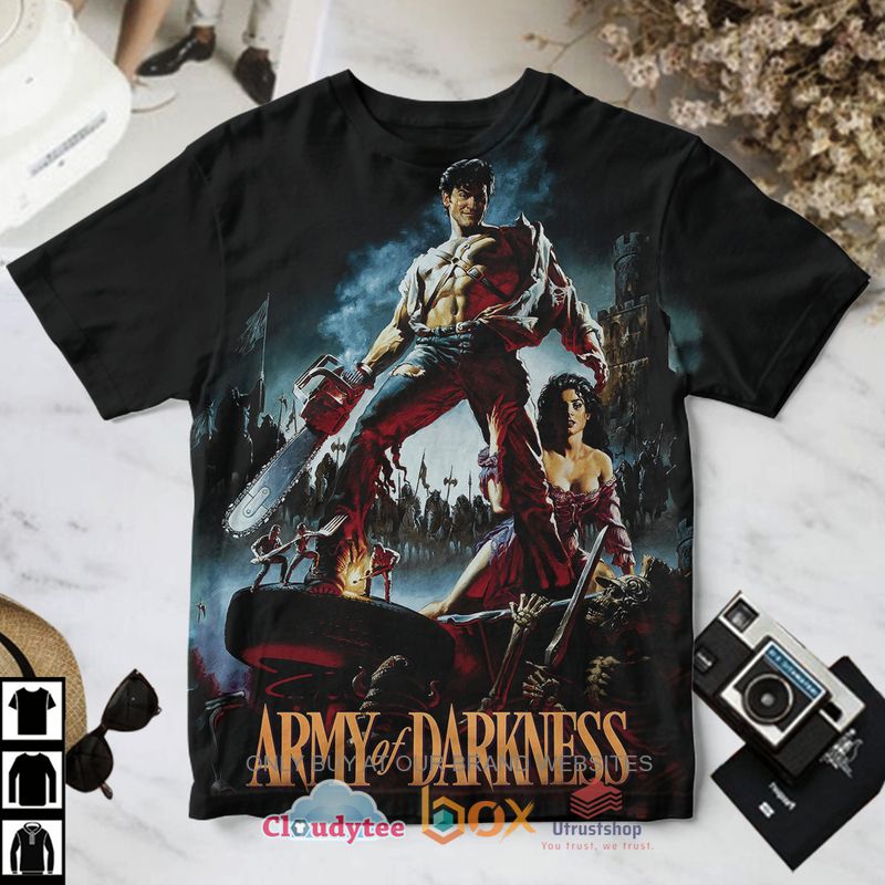 army of darkness pattern black t shirt 1 67759