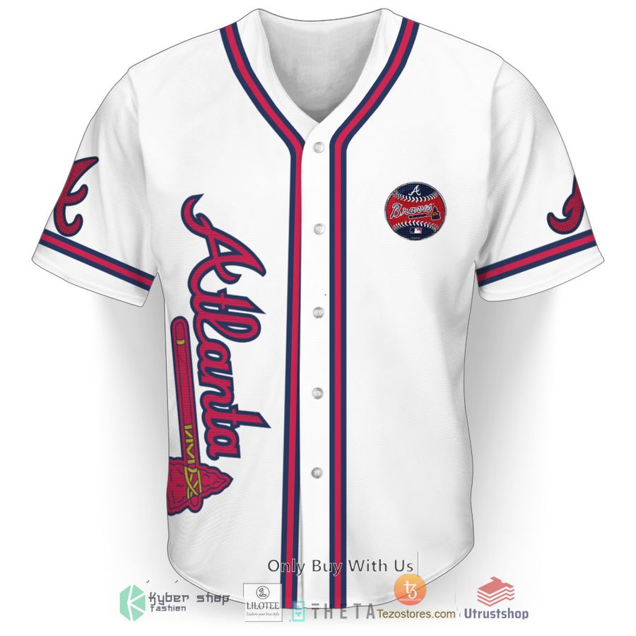 atlanta braves mlb white baseball jersey 1 34472