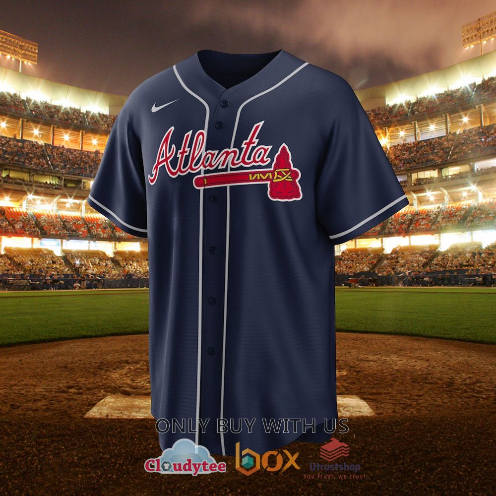 atlanta braves navy personalized baseball jersey 2 72328