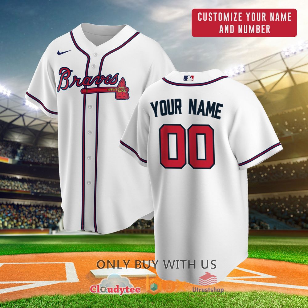 atlanta braves white personalized baseball jersey 1 81466