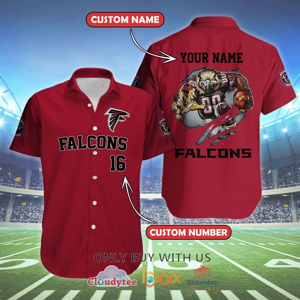 atlanta falcons mascot personalized hawaiian shirt 1 50650