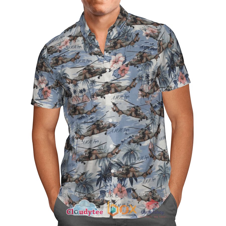 australia army arh tiger pattern hawaiian shirt short 1 87567