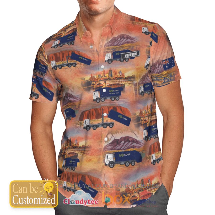australian waste collector truck custom name hawaiian shirt 1 28309