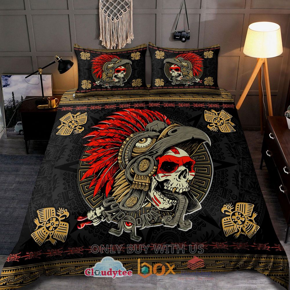 aztec eagle skull warrior bedding set 1 86166