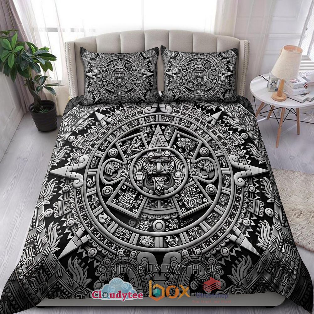 aztec mexico grey black bedding set 2 5750
