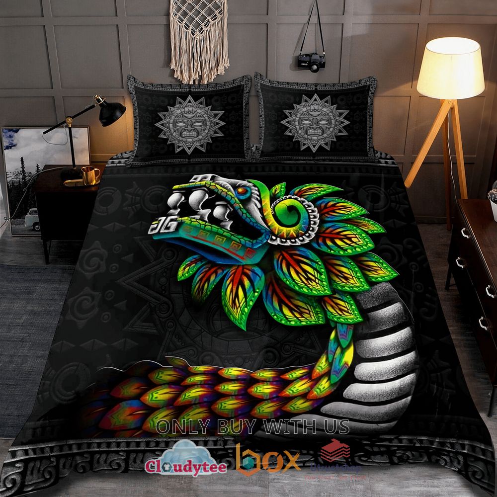 aztec quetzalcoatl bedding set 1 38305
