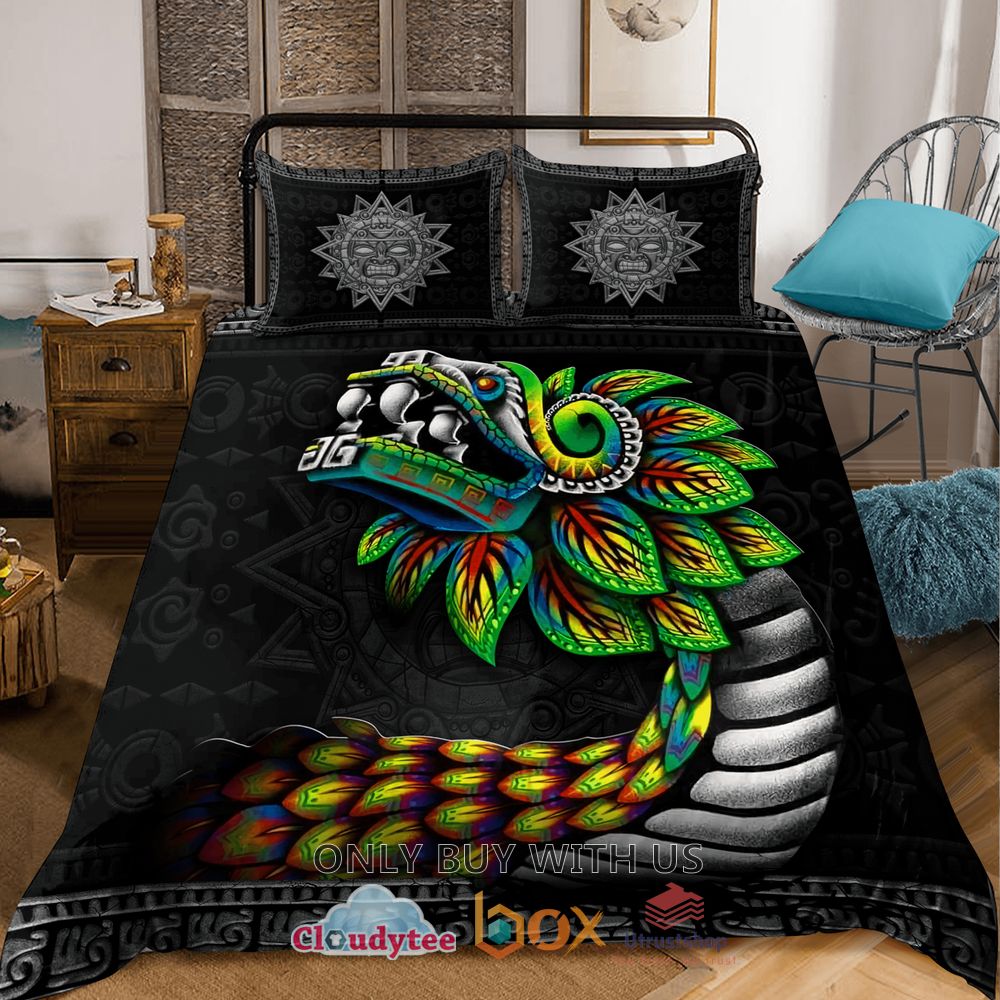 aztec quetzalcoatl bedding set 2 61563