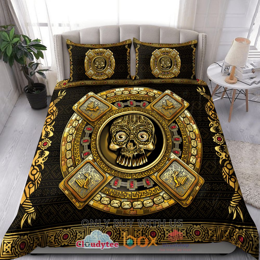 aztec skull pattern bedding set 2 55140