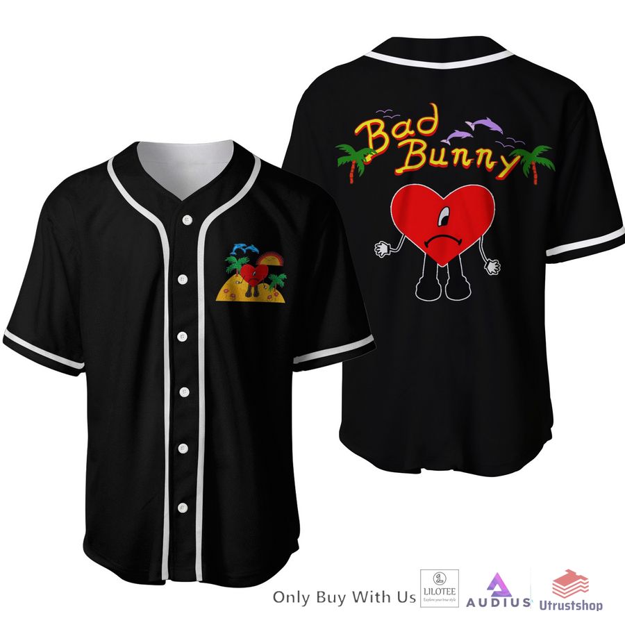 bad bunny red heart baseball jersey 1 94052