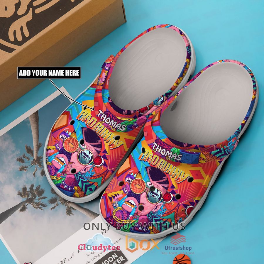 bad bunny s third eye tour 2022 custom name crocs shoes 2 84923
