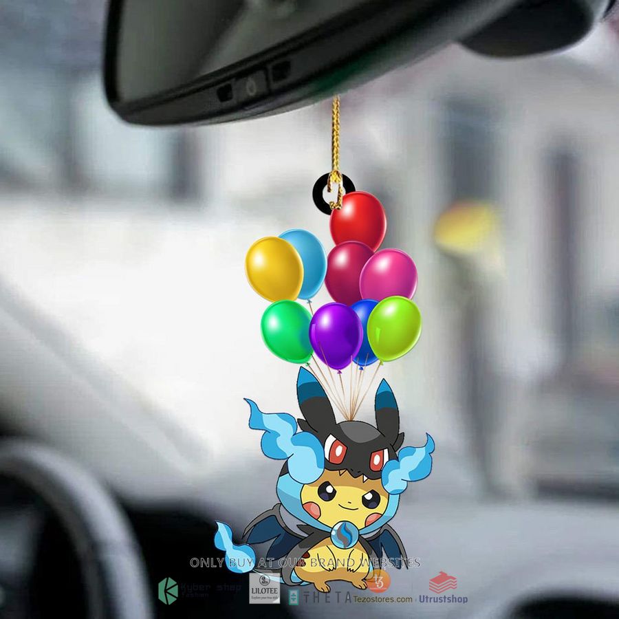 balloon pikachu x charizard lucario car hanging ornament 2 30665