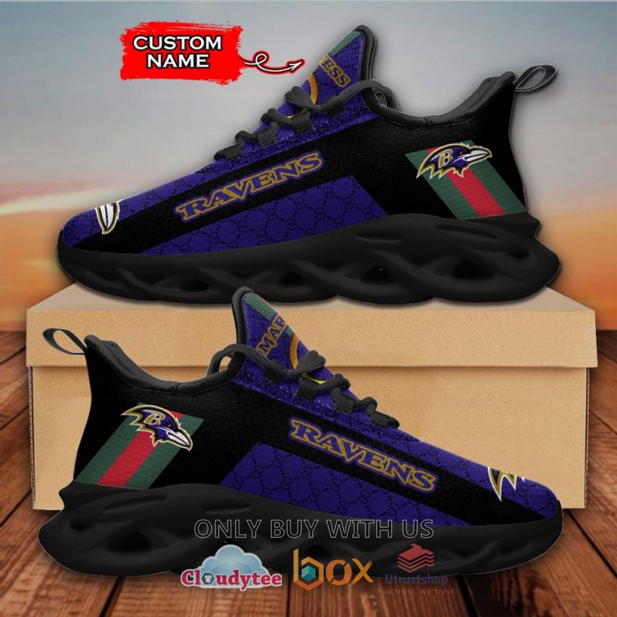 baltimore ravens gucci custom name clunky max soul shoes 1 90438