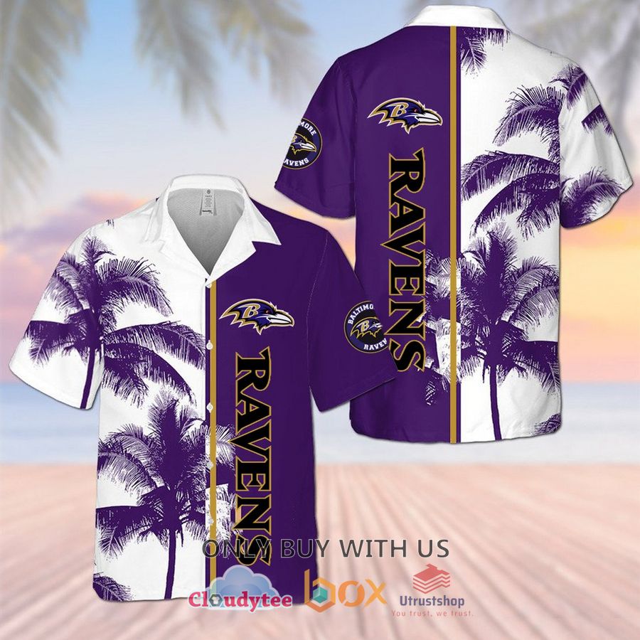baltimore ravens palm tree hawaiian shirt 1 23848
