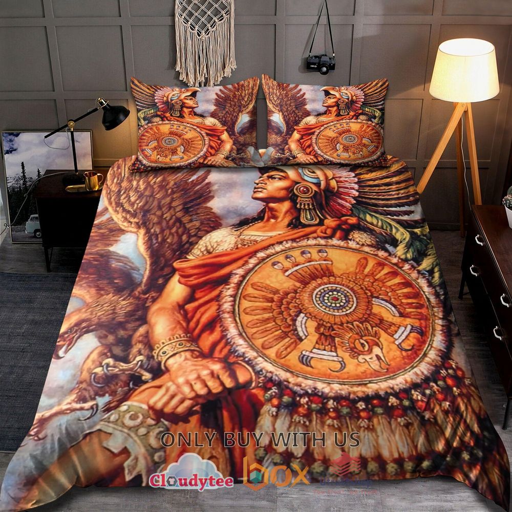 beautiful aztec warrior and the eagle bedding set 1 61385