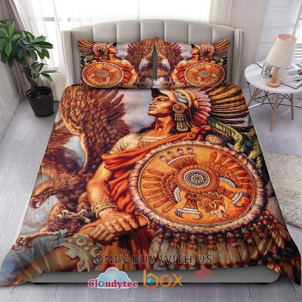 beautiful aztec warrior and the eagle bedding set 2 39984