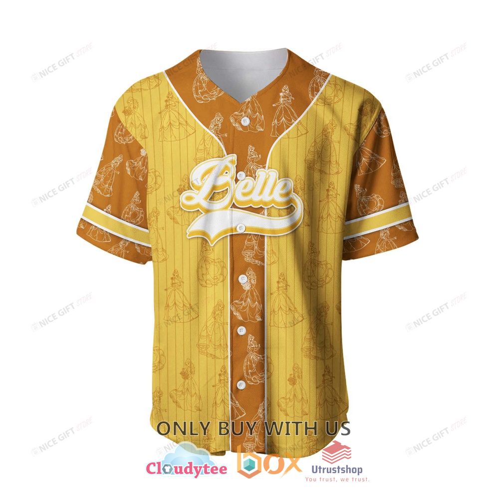 beauty and the beast belle custom name baseball jersey shirt 2 56186