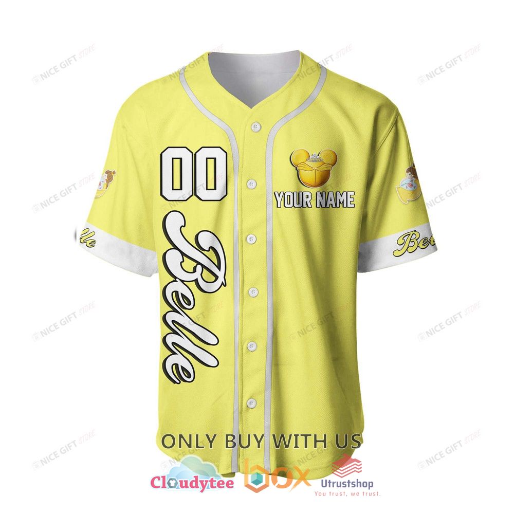 beauty and the beast belle personalized baseball jersey shirt 2 8473