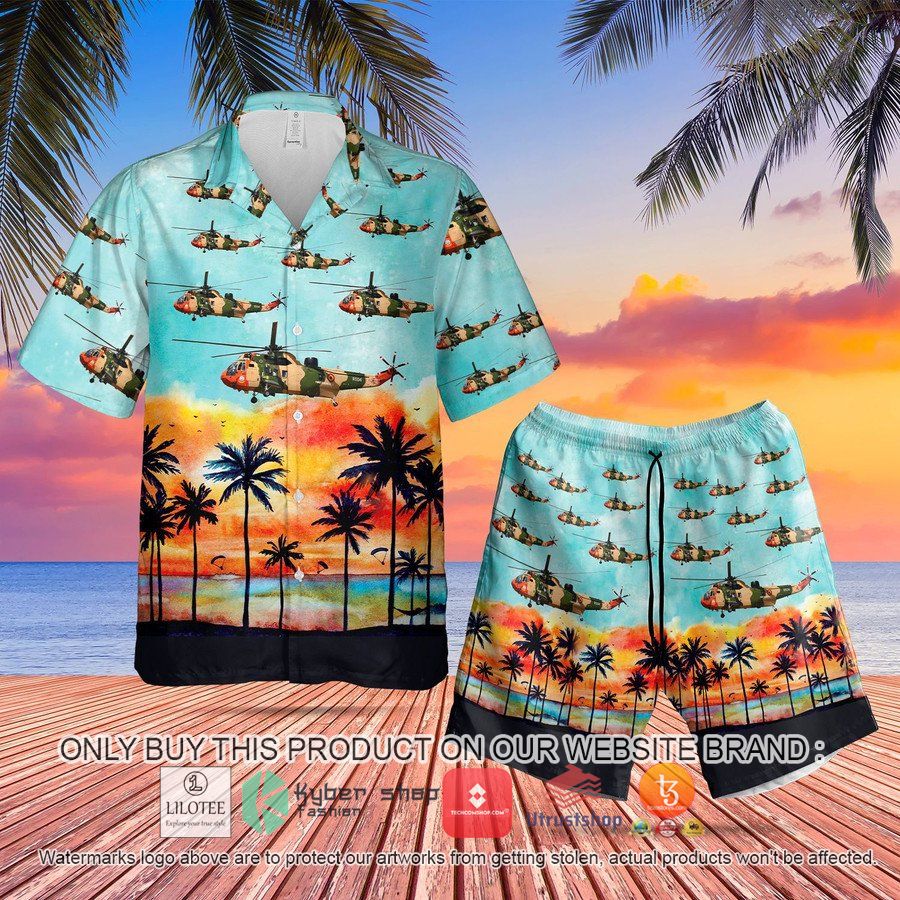 belgian air force westland sea king mk48 sunset coconut hawaiian shirt beach shorts 1 8201