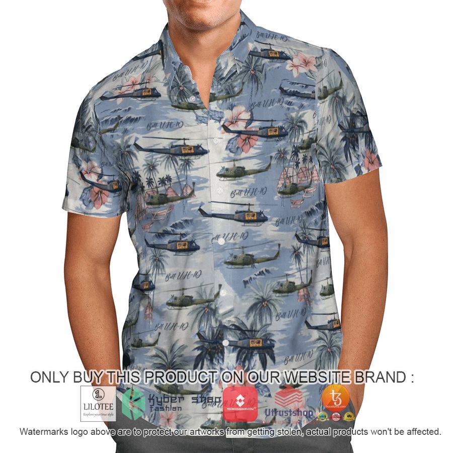 bell uh 1d germany coconut hawaiian shirt beach shorts 2 63007