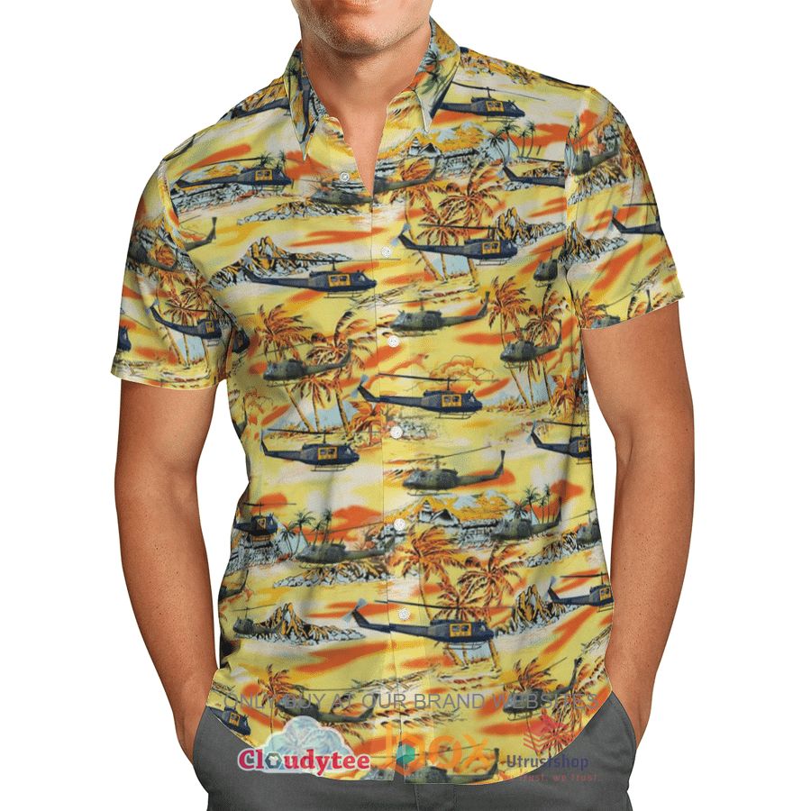 bell uh 1d germany pattern hawaiian shirt short 1 43466