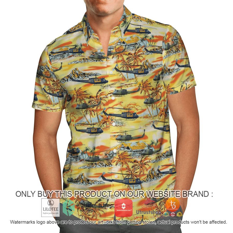 bell uh 1d germany yellow hawaiian shirt beach shorts 1 84442