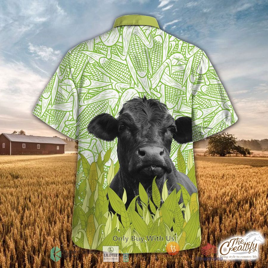 black angus and corn pattern hawaiian shirt 2 39909