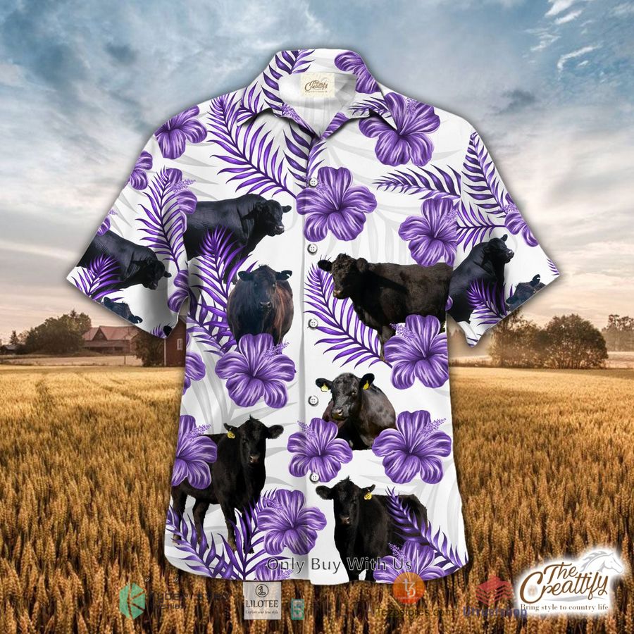 black angus flower full color hawaiian shirt 2 6404