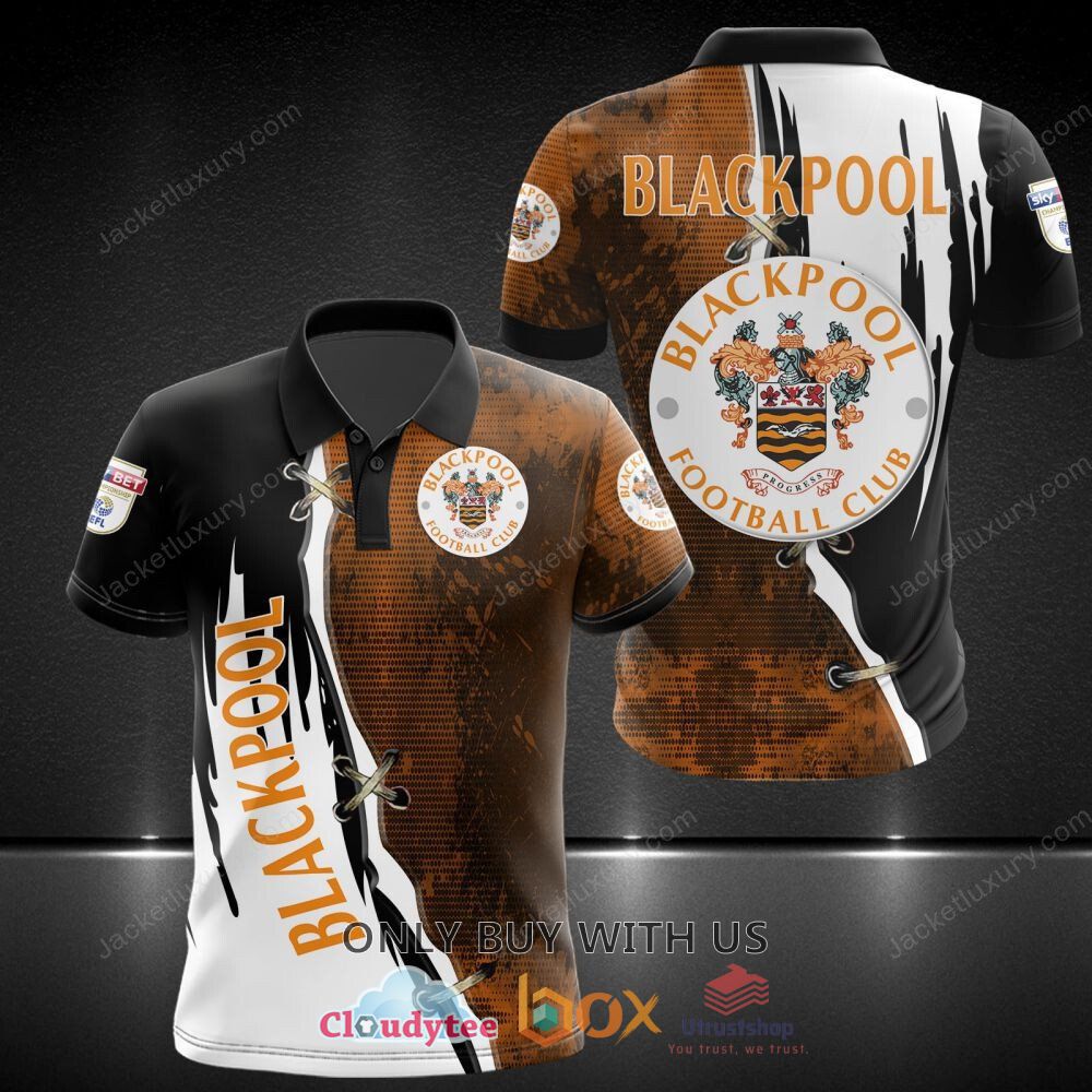 blackpool football club black white 3d hoodie shirt 1 8043