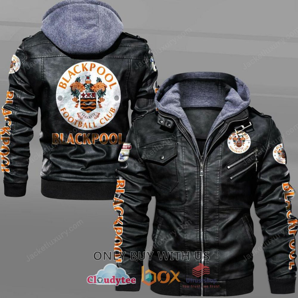 blackpool football club blackpool leather jacket 1 42370